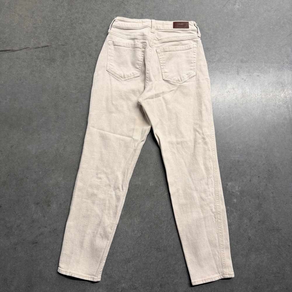 Hollister Curvy High-Rise Mom Jeans Tan Cream Vintage Stretch 3R W26 L27